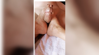 Naughty foot job with Rear-end Fisting stepmom