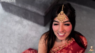 Pakistani Bhabi Aaliyah Yasin Lets a White Dong Spunk in Her Mouth