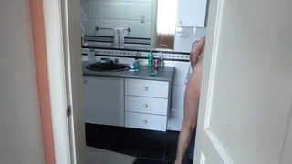 I get on all fours so my friend's stepson can stick his giant rod in my booty and sperm