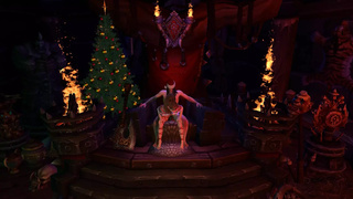 Fine Christmas Elf Chick Riding on Top Santa's Prick