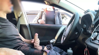 Parking Lot: She Can't Stop to Watch My Hard Dick Exposed Giant Schlong