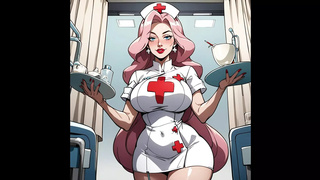 Nurse Jones teases and fuck patients with her enormous bum, meaty thighs