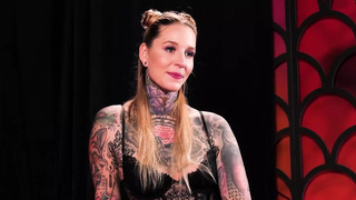 Tattooed Chick Gets Nailed Properly and Makes a Masturbate Show
