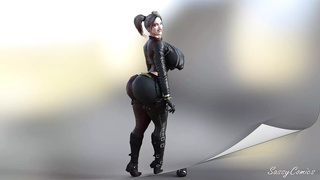 The Joker Fuck Harley Quinn - Monstrous Dick ASS-SEX - sassyComics