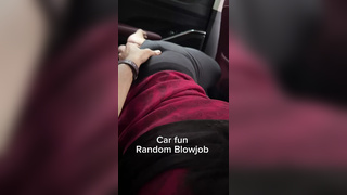 Boy receives Quick oral sex ORAL SEX by ex-wife in car