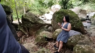 Chick Lets Her Teacher Fuck Her in the Woods After College. She Is Very Accommodating and Lets Him Record It