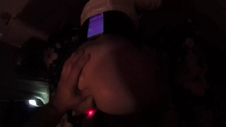 Bitch used as female electronic toy for her Master