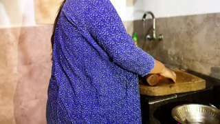 Indian Fine Mallu Aunty Rear-end Banged In Kitchen When She Was Cooking