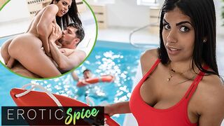 DEVIANTE - Lifeguard Sheila Ortega saves a gigantic rod so her wet vagina can get cream-pie