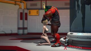 Alien Monster Rides Hard a Fresh Blonde in the Sci-fi Lab