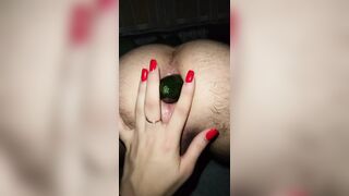 His sexy open gigantic butt-hole and friend cucumber enormous dudes booty fucking by vegetables