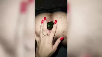 His sexy open gigantic butt-hole and friend cucumber enormous dudes booty fucking by vegetables