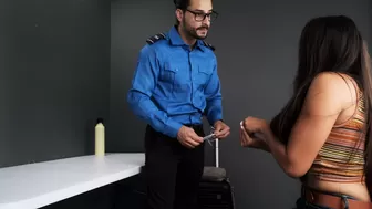 An Airport Security Agent saw my toys in my bag and took me to his office and boned my butt-hole