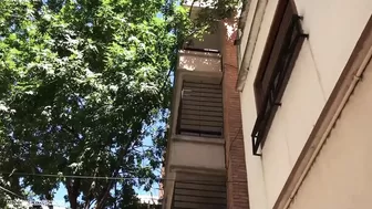 When Risky Balcony Sex Gets Interrupted...