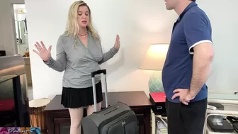 Stepdad pumps stepdaughter's vagina full of spunk after cuming in wifes behind