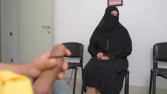 This Muslim woman is SHOCKED !!! I take out my dick in Hospital waiting room.