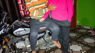 My GF wanted to ride the bike, but I made my penis ride.And put his schlong in her mouth.
