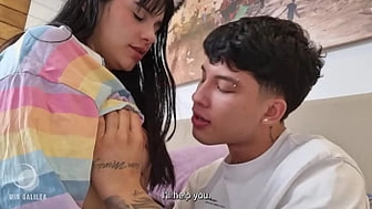 My stepbrother discovers me in the middle of a stream on twitch and ends up fucking me - Danner mendez ft Min Galilea