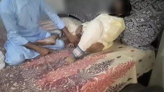 Charming pregnant Desi Aunty having sex with her house worker, and the worker enjoyed fucking the Indian Aunty