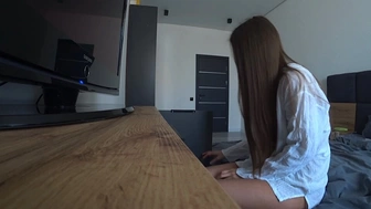 Real Cheating. My Ex-Wife Cheats On Her Man With Her Neighbor In The Morning. Homemade Taboo