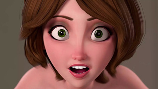 Large Hero 6 - Aunt Cass First Time Butt Sex (Animation with Sound)