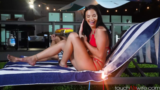 My Wifey Gets Horny & Rides My Friend at July 4th Party - Alice Visbey - TouchMyWife