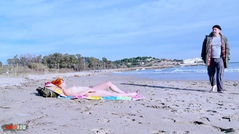 Ginger Butt Sex Fucking and Squirting at the Beach