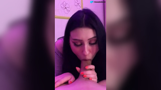 Whore really enjoying the taste of prick and giving amazing oral sex