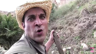A Lovers of Hikers Find a Blonde in an Mature Fortress and Fuck Her