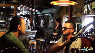A reunion between friends in a bar is interrupted by the arrival of the stunning Roberta Farnese